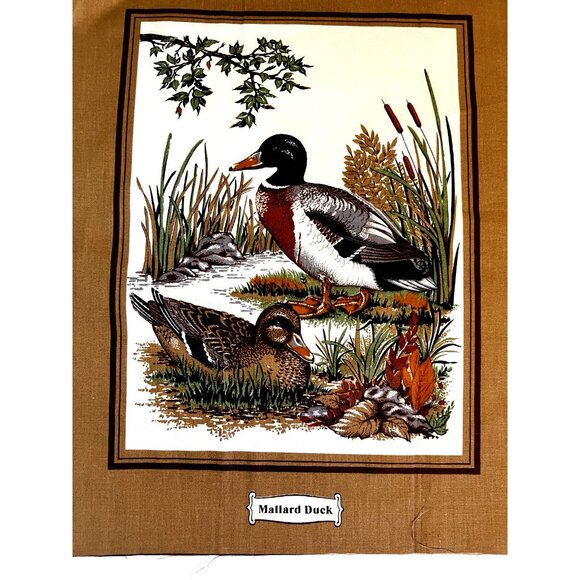 Cranston 3 Panel Fabric Wildlife Bird Mallard Duck Ruffed Grouse Gray Partridge - Picture 4 of 14